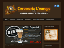 Tablet Screenshot of cervecerialeurope.com